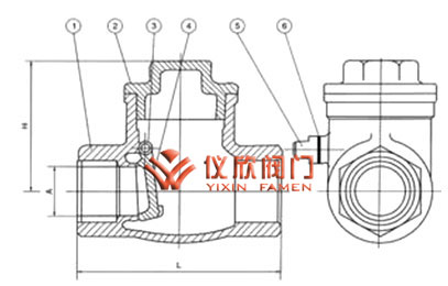 不锈钢内螺纹止回阀
